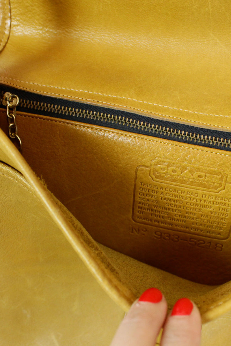 Coach 1970s camel tan satchel