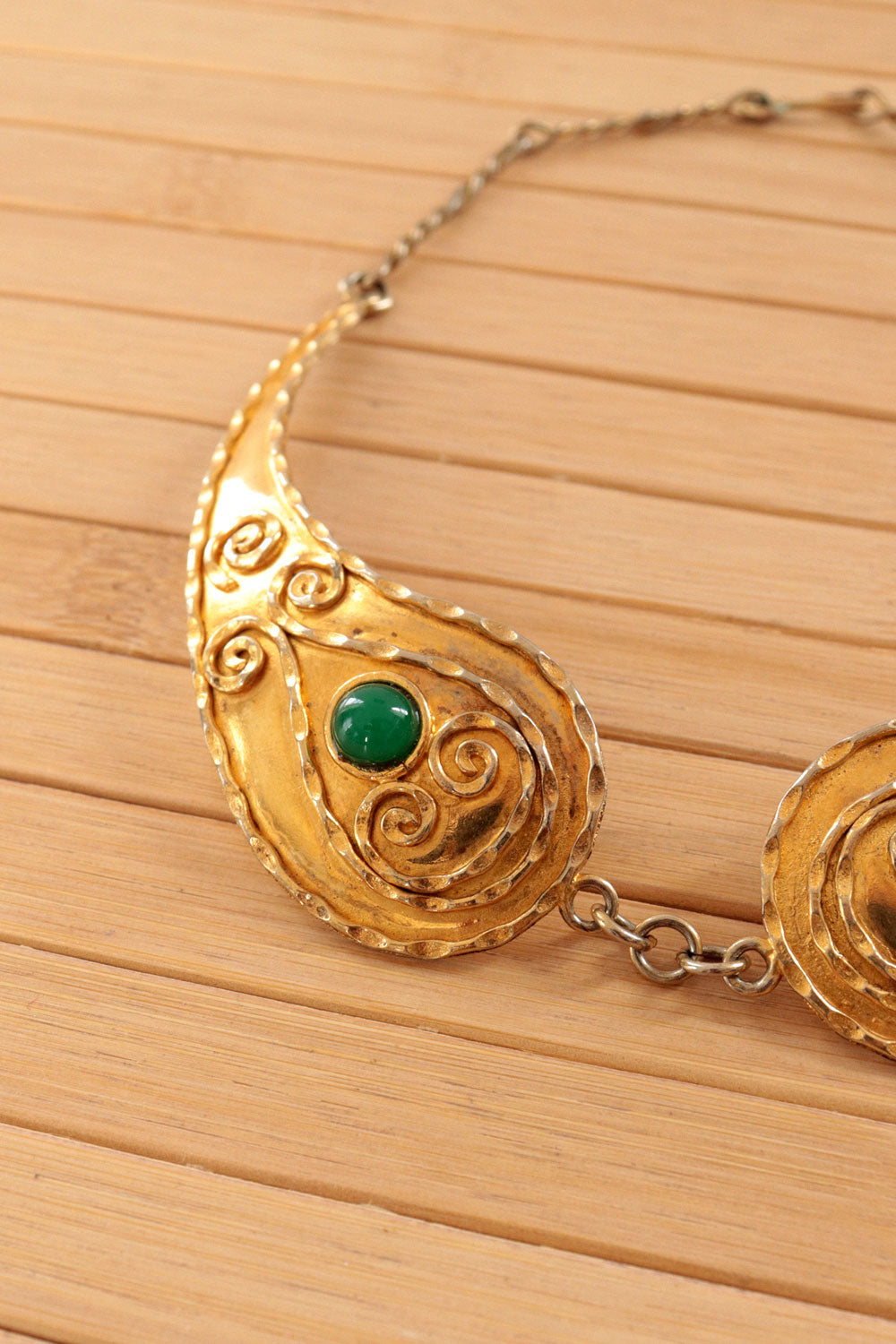 Scrolling Goldtone Collar Necklace