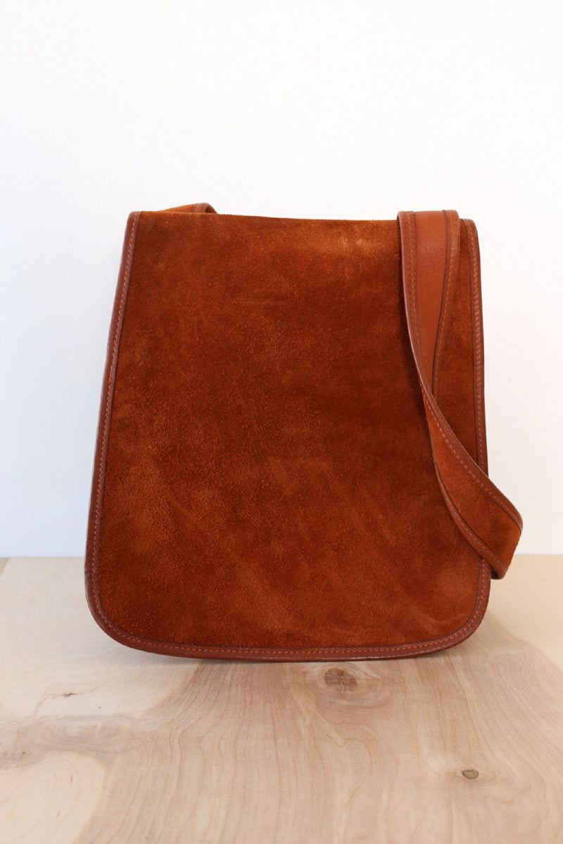 Bonnie Cashin Meyers Rust Suede Flap Purse