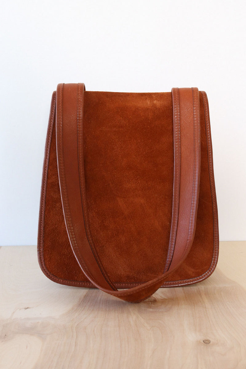 Bonnie Cashin Meyers Rust Suede Flap Purse