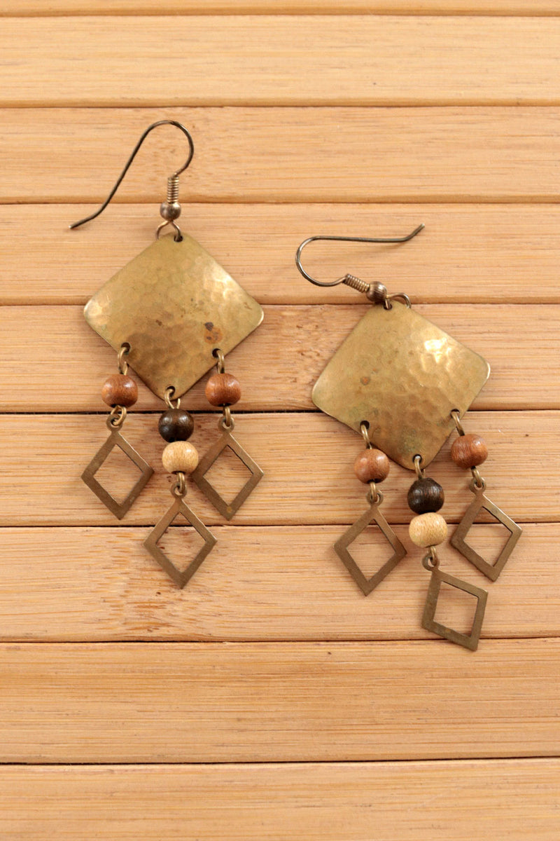 Hammered Dangle Earrings