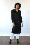 Tailored Black Wool Coat M