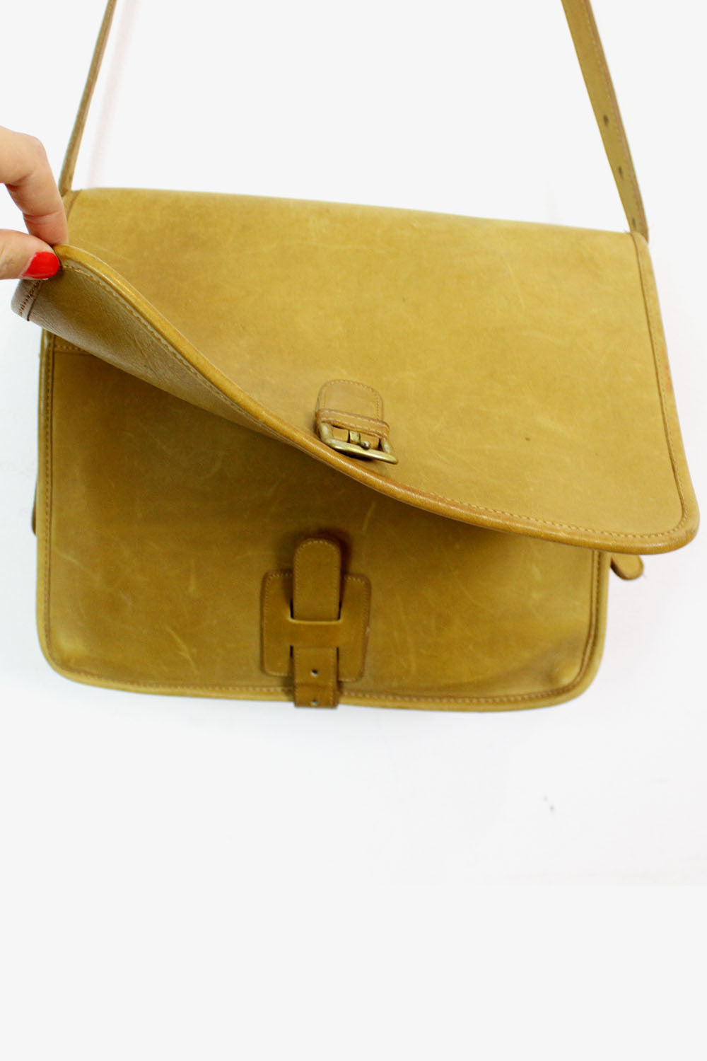 Coach 1970s camel tan satchel