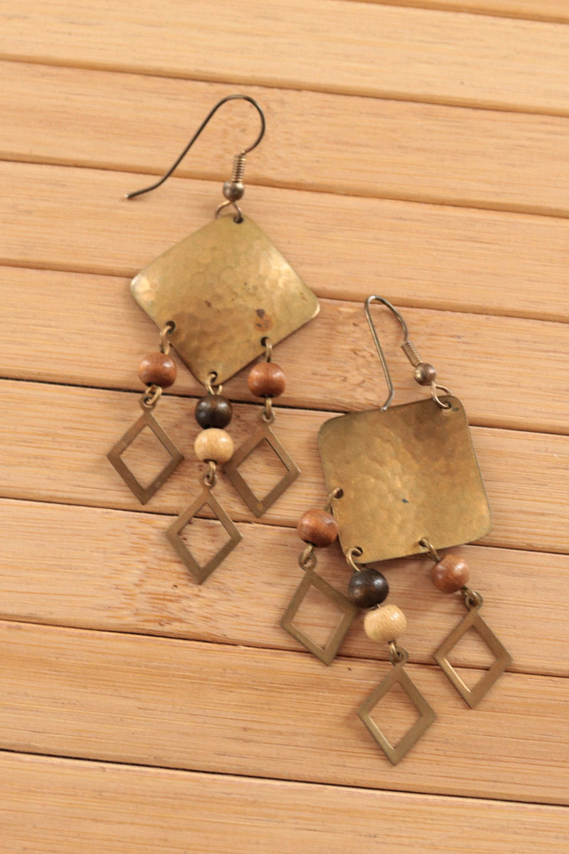 Hammered Dangle Earrings