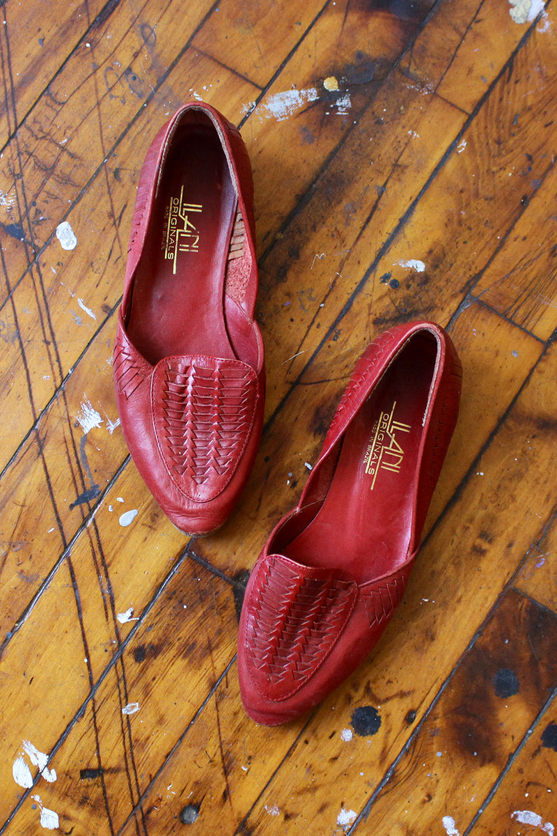 Ilani Woven Leather Flats 7
