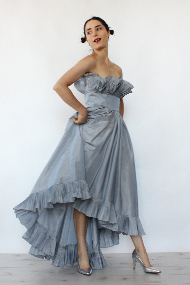 Stormy Taffeta Pleat Dress XS