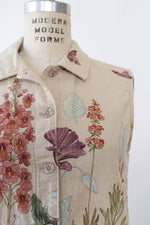 Floral Sketch Vest S