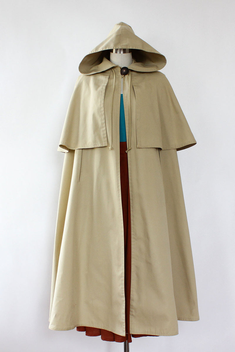 New Old World Hooded Trench Cape