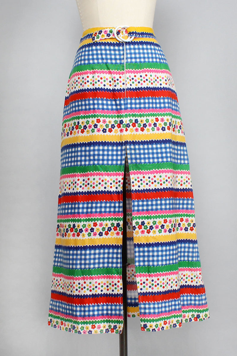 Carousel Collage Skirt S