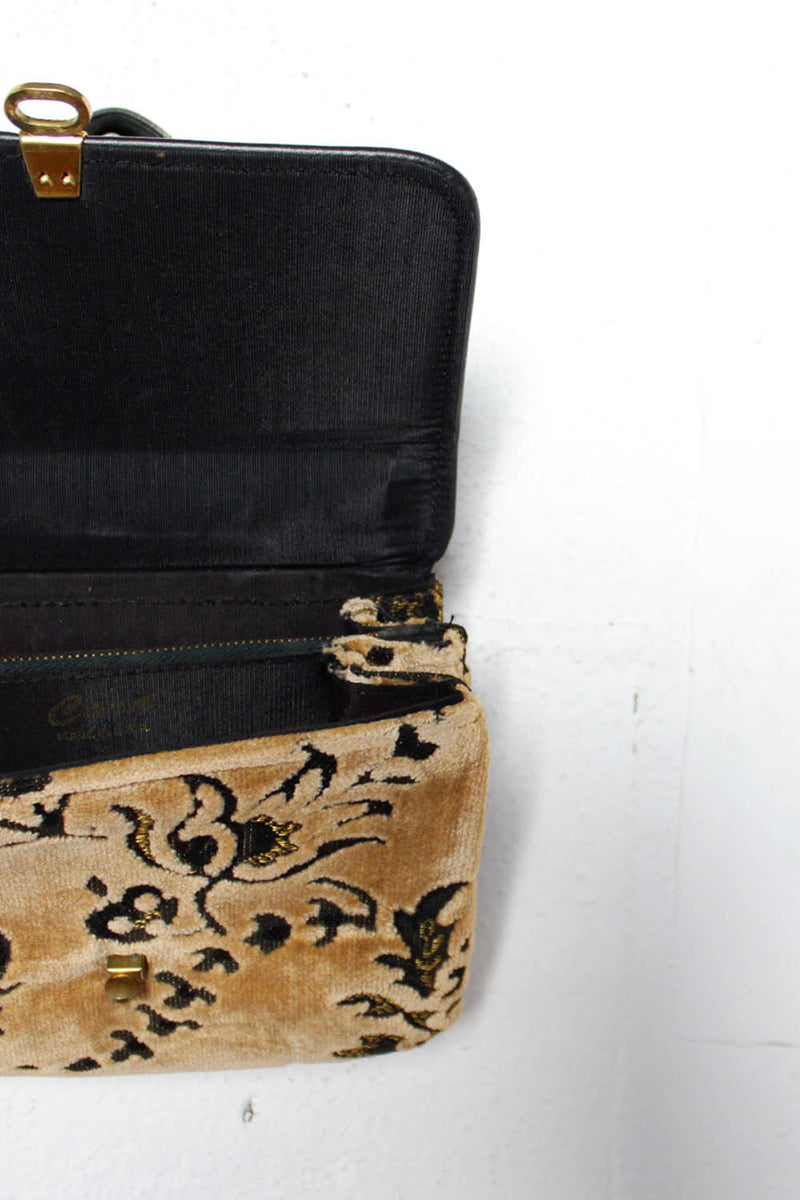 Black & Tan Upholstery Handbag