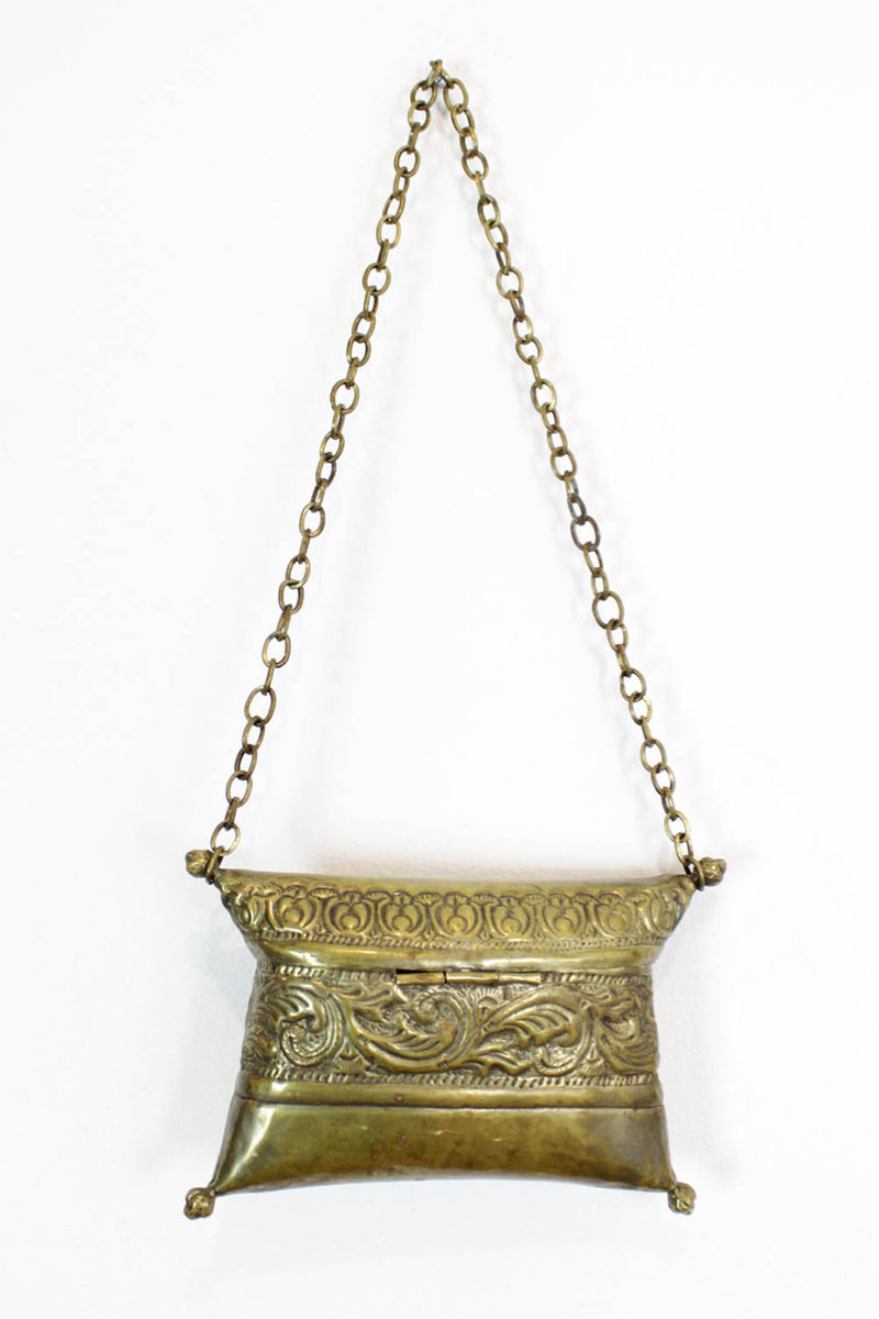 Vintage Indian gypsy brass metal bag – OMNIA