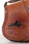 Taos Tooled Leather Shoulder Bag