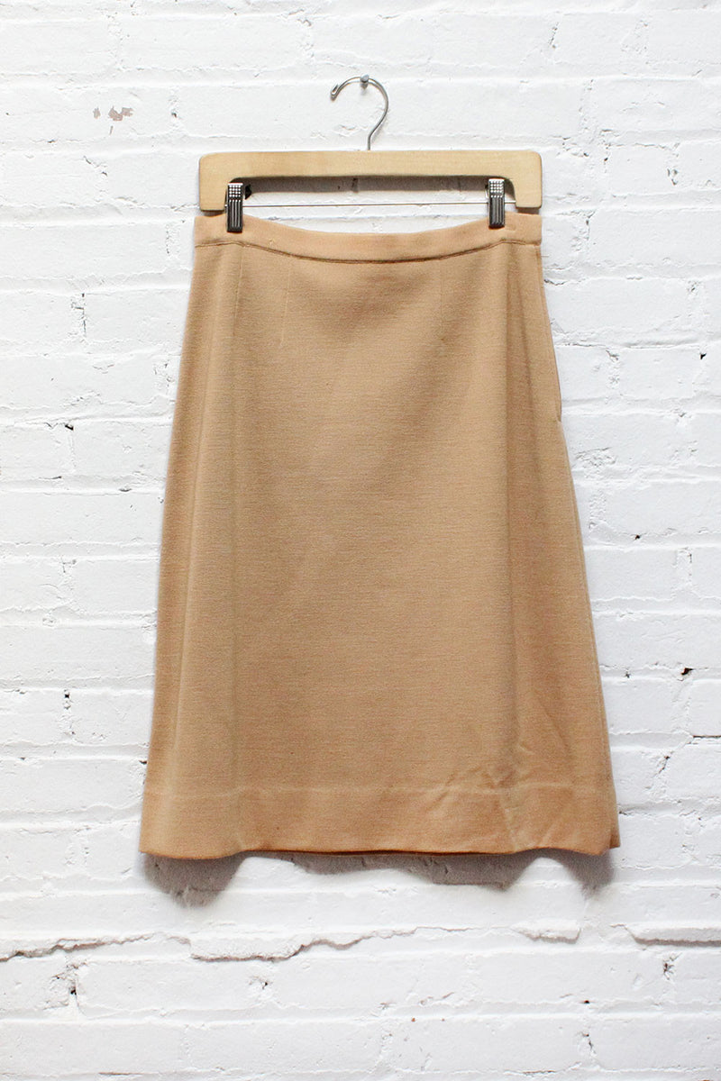 Camel Knit Skirt M