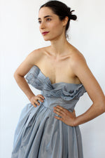 Stormy Taffeta Pleat Dress XS