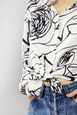Samantha Silk Abstract Blouse
