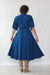 Azure Flowy Belted Dress M/L