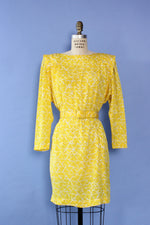 Sunshine Yellow Belted Dress M