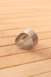 Sterling Amber Shield Ring