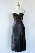 Madonna Black Leather Skirt XS/S