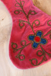 Rose Velvet Embroidered Bag
