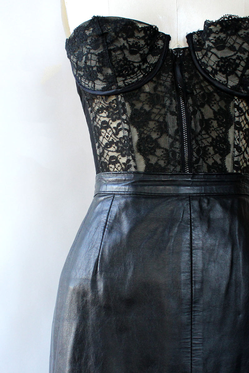 Madonna Black Leather Skirt XS/S
