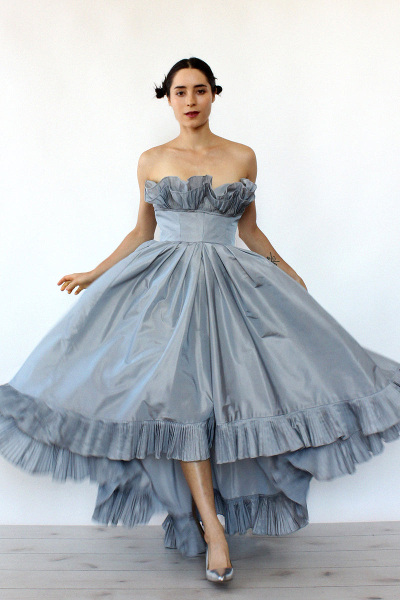 Stormy Taffeta Pleat Dress XS