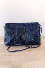 Cobalt Blue Snake Purse