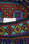 Oscar de la Renta Dark Stained Glass Skirt S