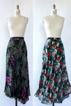 Reversible Floral Chiffon Skirt M/L