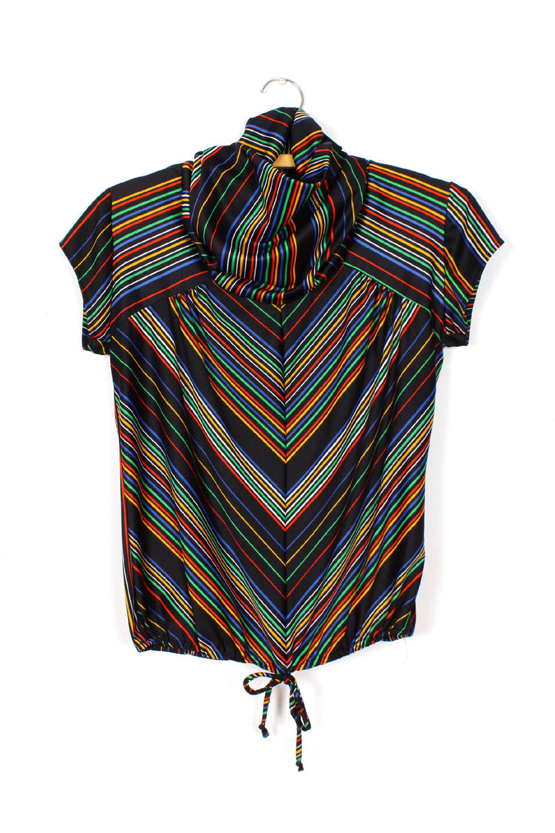 Rainbow Cowl Top M