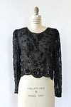 Sheer Beaded Top M