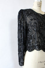 Sheer Beaded Top M