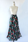 Reversible Floral Chiffon Skirt M/L