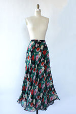 Reversible Floral Chiffon Skirt M/L