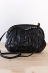 Meyers Glossy Black Snakeskin Bag