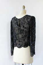 Sheer Beaded Top M