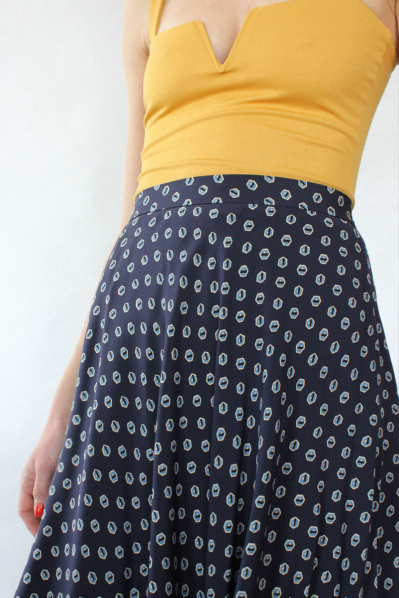 Ralph Lauren Silk Flutter Skirt M/L