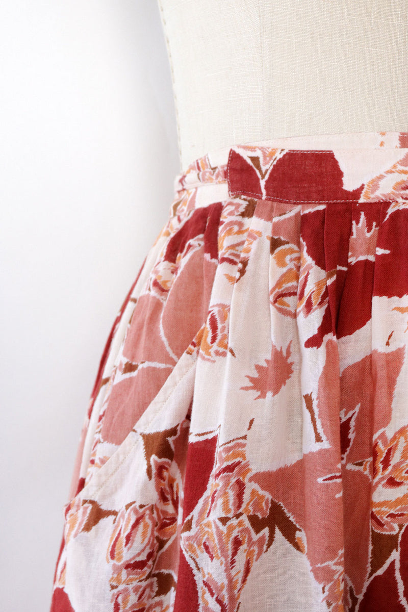 Parisian Floral Wrap Style Skirt S