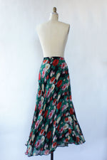 Reversible Floral Chiffon Skirt M/L