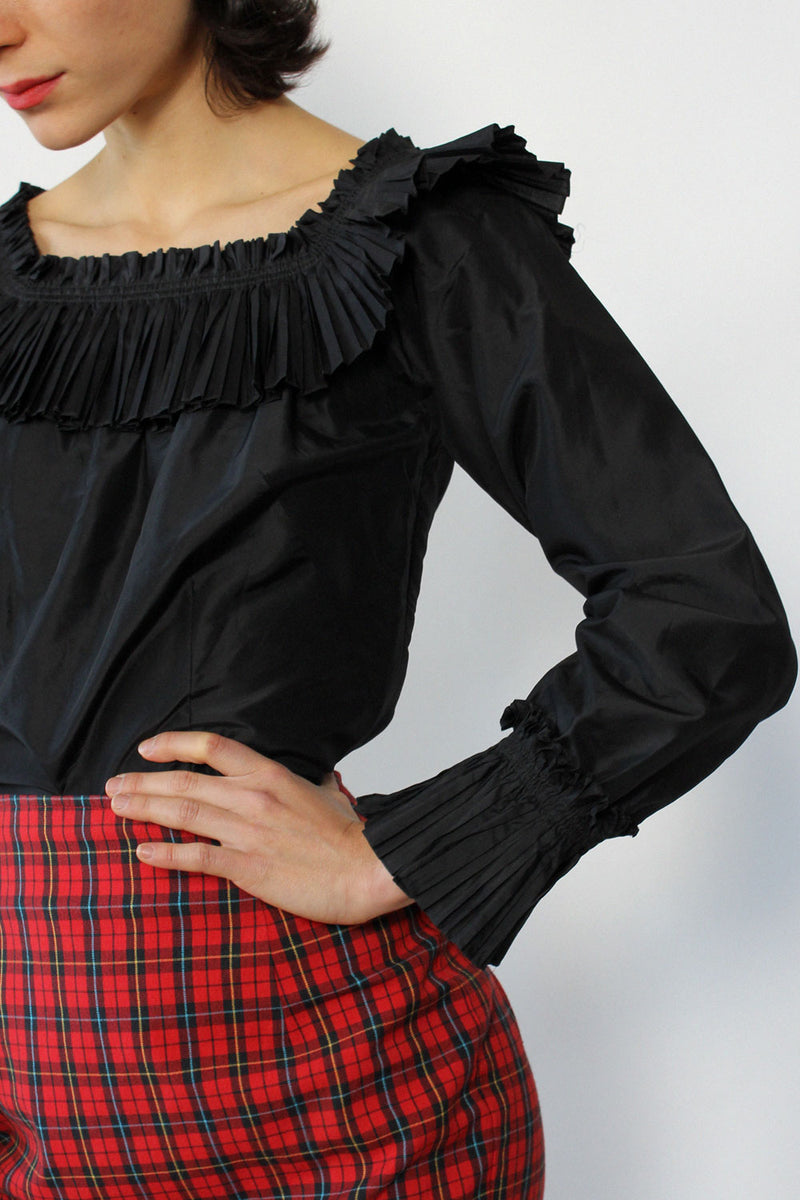 Oscar De La Renta Ruffled Blouse XS/S