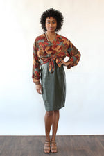 Ivy Green Leather Skirt M
