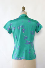 Teal Blueberry Buttondown S