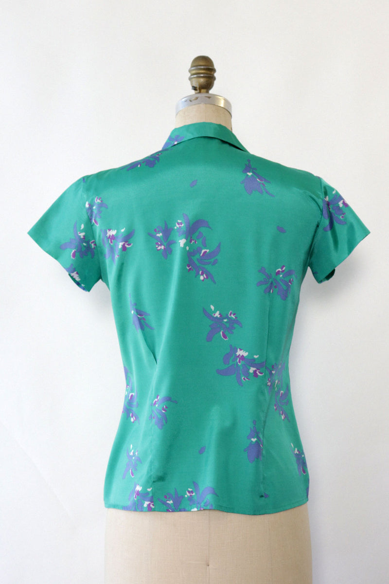 Teal Blueberry Buttondown S