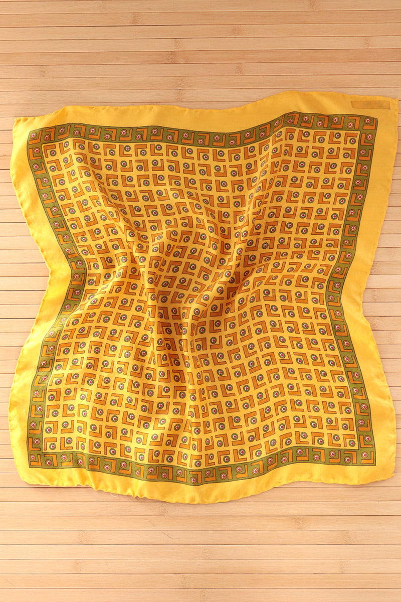 Silk Olive Marigold Scarf