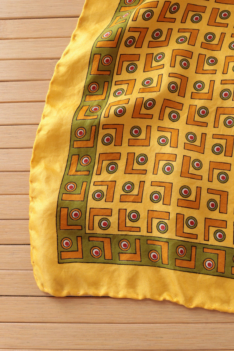 Silk Olive Marigold Scarf