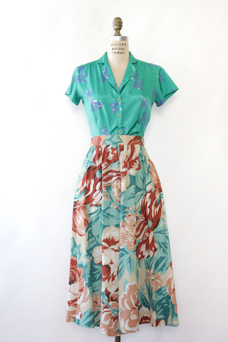 Teal Blueberry Buttondown S
