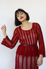 Ruby Crochet Skirt Set M