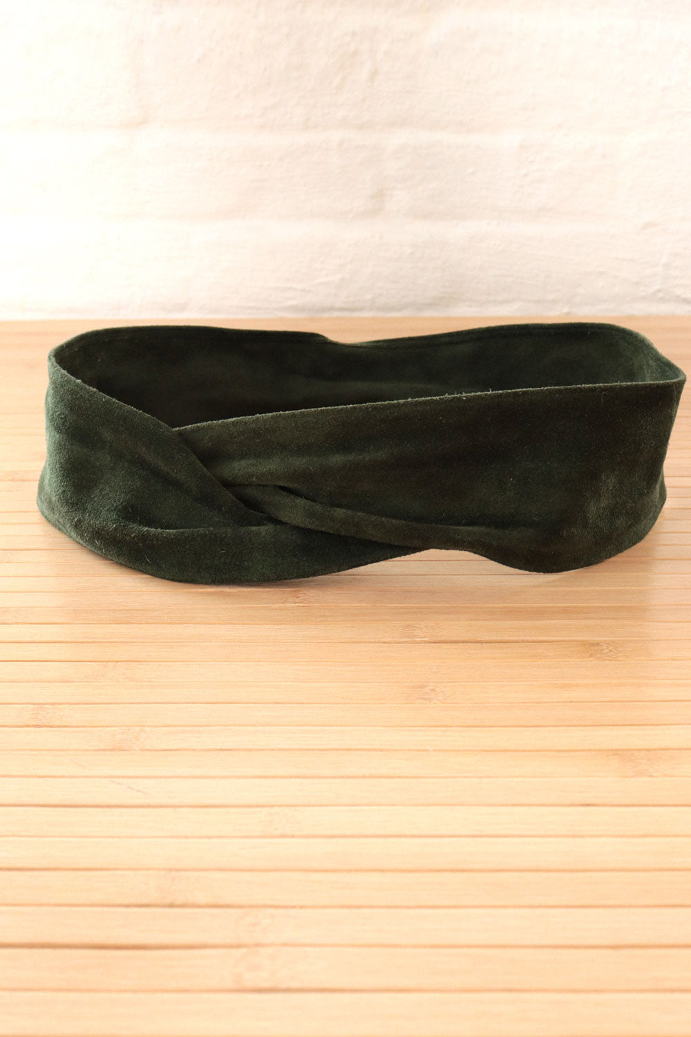 Forest Green Suede Wrap Belt M/L