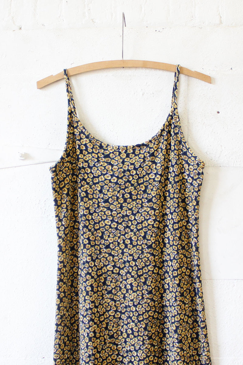 Drew Ribbed Sunflower Dress M OMNIA Drew Ribbed Sunflower Dress M OMNIA