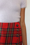 Holiday Cheer Plaid Mini Skirt L